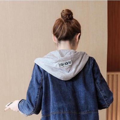 ÁO KHOÁC JEAN FORM DÀI PHỐI NÓN XÁM - NK341